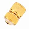 Garden Hose Connector, Aluminum Alloy Brass Plated Proof Quick Fit Adapter, Compatible with G1/2 Hose, for Garden Irrigation Water Tap Fitting