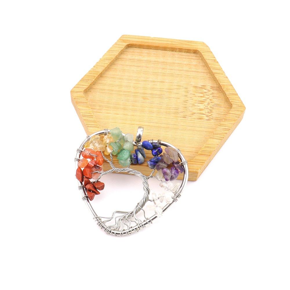 Natural Gravel Crystal Tree Of Life Colorful Natural Fortune Tree Necklace Pendant Direct Sales N737