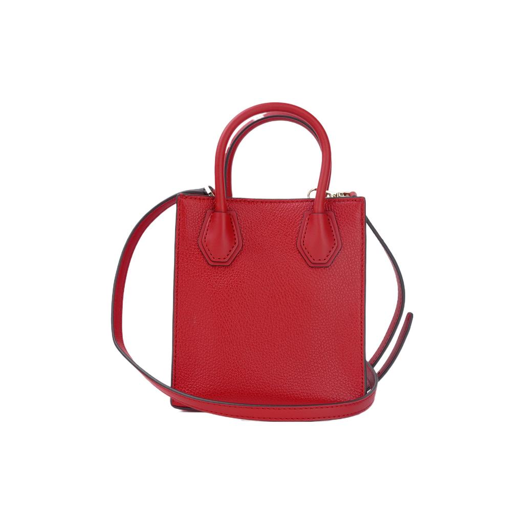 New MICHAEL KORS Mercer Cow Leather Trunk Bag, Handbag, Shoulder Bag, Crossbody Bag Mini Women's Red 35S1GM9T0L-FLAME