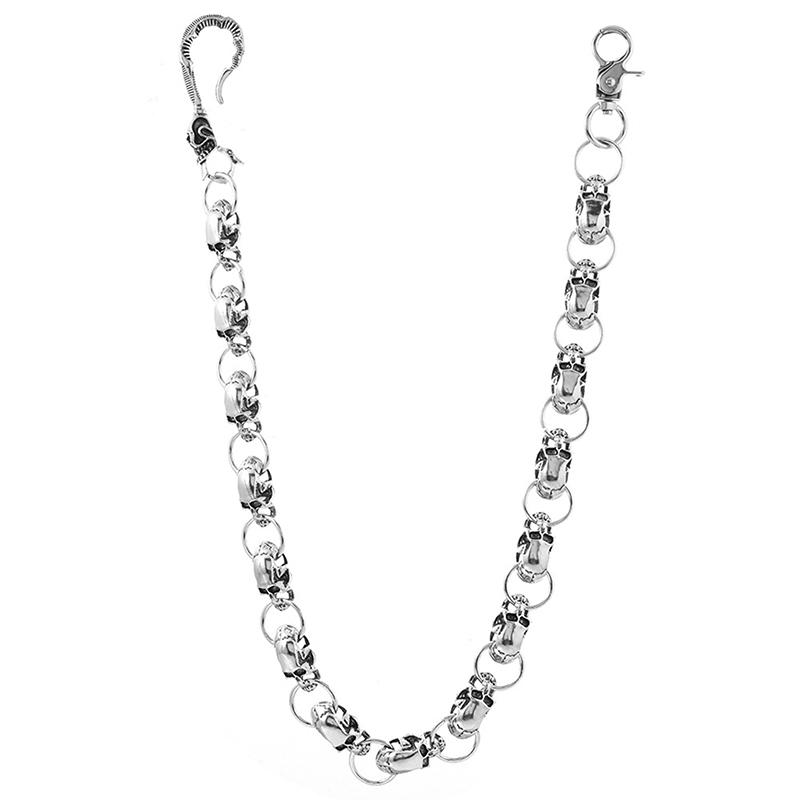 

Готическая панк-скелетная поясная цепь для женщин и мужчин, хип-хоп, рок, металлическая цепь для брюк, цепь для украшения джинсов, подарки