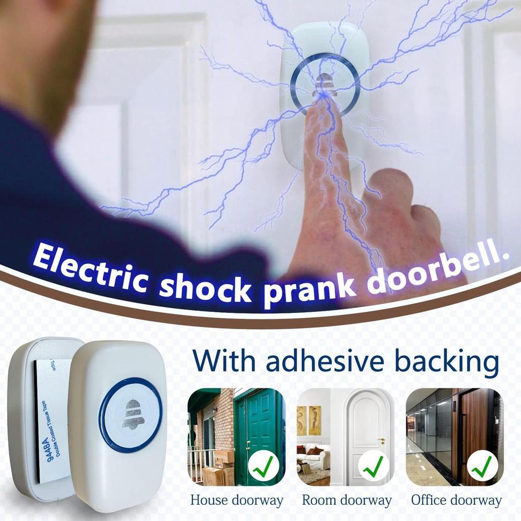 Shock Prank Doorbell Electric Shock Prank Toy for Adults Joke Gadget Practical Fun Game for Women Men Kids Family Office