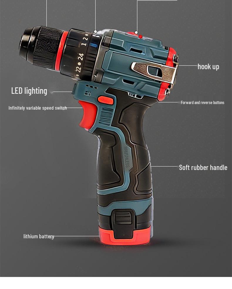Wiederaufladbare bürstenlose Lithium-Elektrobohrschrauber - Vielseitiges Handwerkzeug für den Heimgebrauch