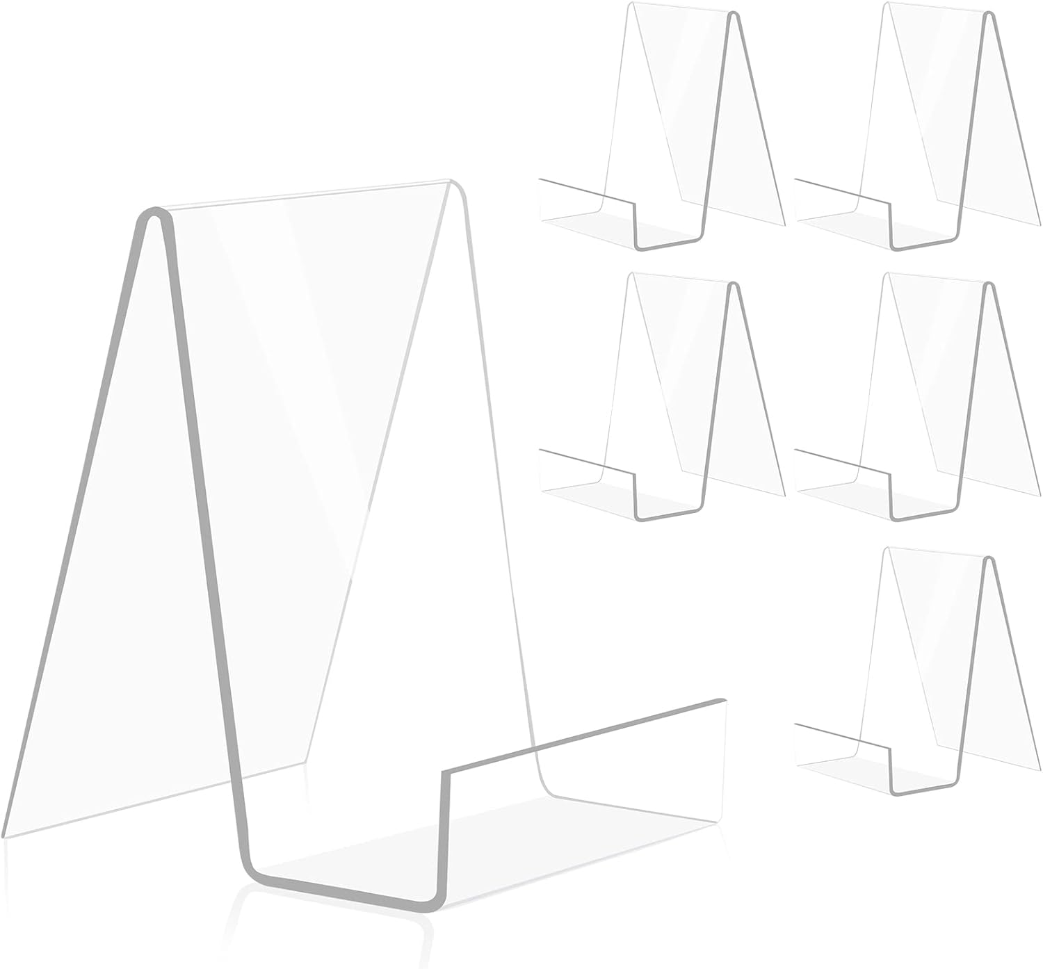 

6 Pack Acrylic Book Stand Thickened Clear Book Display Easel Holder for Tablets Newspaper Magazines Notebooks Textbooks CDs сливовый