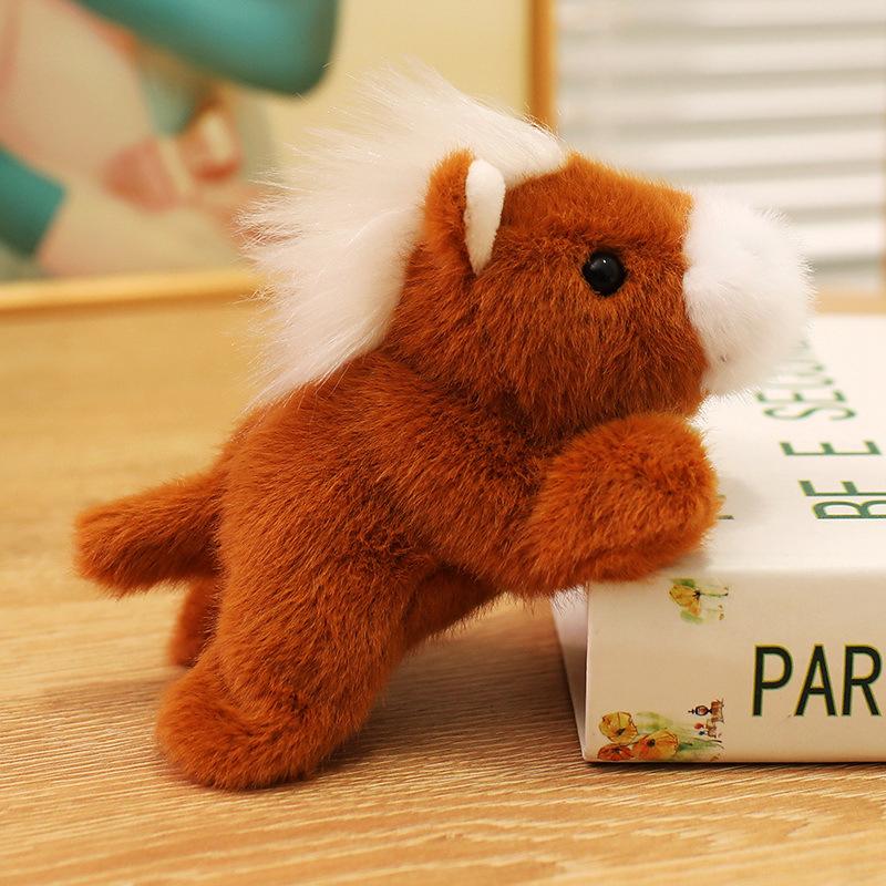 Cute Simulation Magnetic Pony Refrigerator Sticker Plush Toy Doll Pony Zodiac Horse Doll Children'S Cloth Doll