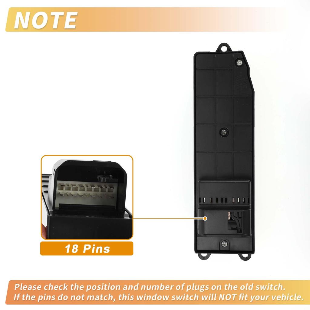 uxcell Compatible Toyota Yaris 1999-2005 Front Right Driver Side Power Window Switch Window Control