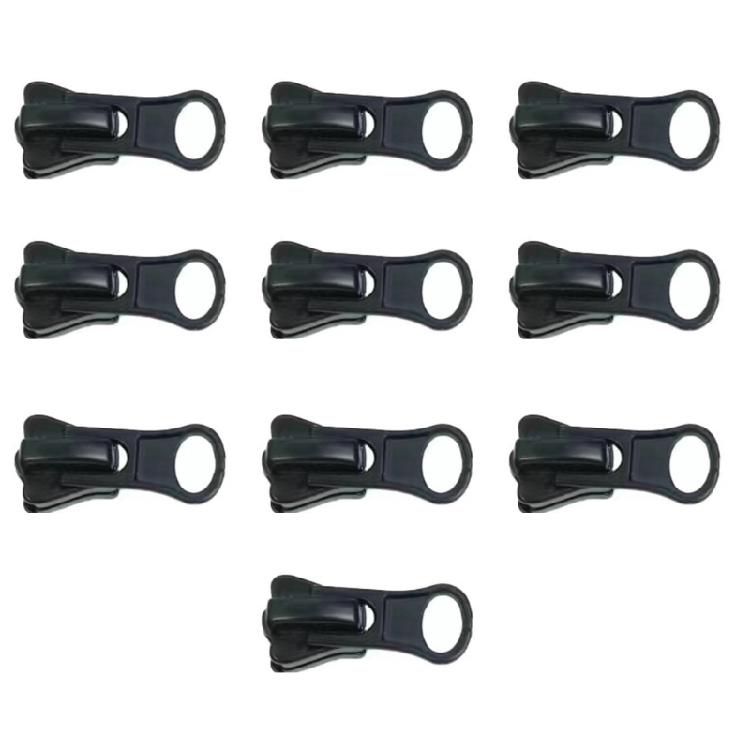 

10pcs Replacement Zippers #3 #5 #8 Zippers Sliders Zippers Pullers for Backpacks чорний