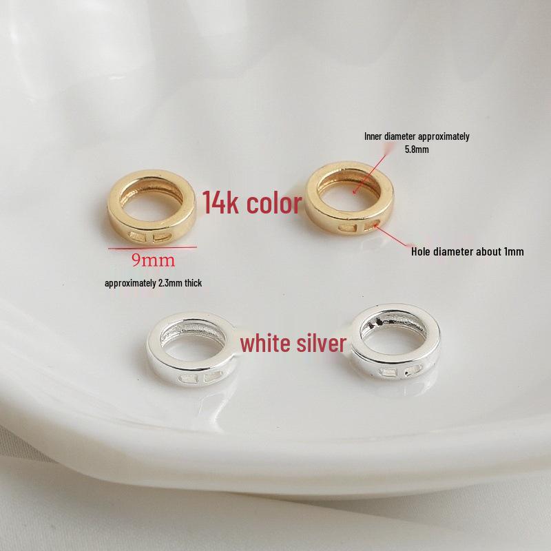 14K Gold-Filled Endkappe mit zwei Löchern für Armbänder & Halsketten - Schmuckzubehör