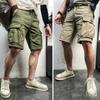 Męskie Letnie Spodenki Cargo z Wieloma Kieszeniami Męska Moda Jednolite Szybkoschnące Spodnie Dresowe Spodenki Outdoor Oddychające Spodenki Męskie
