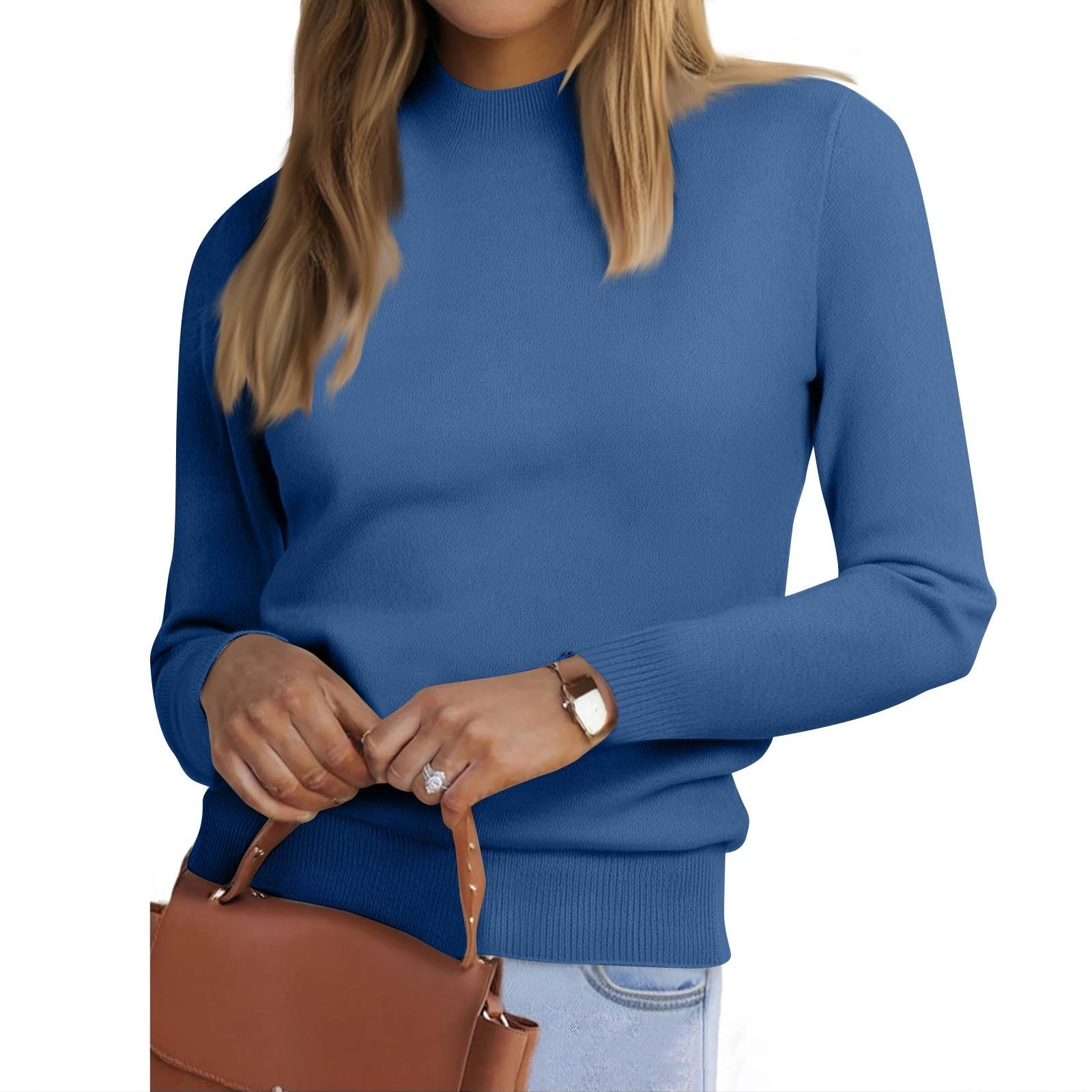 

Женский модный повседневный однотонный топ с длинным рукавом S