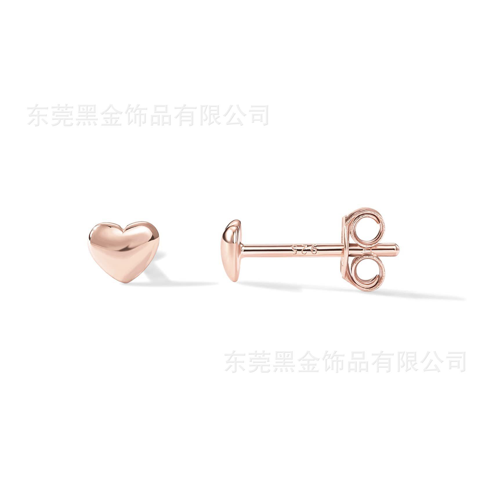 

Серьги-гвоздики Love в форме сердца, темпераментные, легкие, роскошные, высокого класса, простые, универсальные серьги 18K розового золота