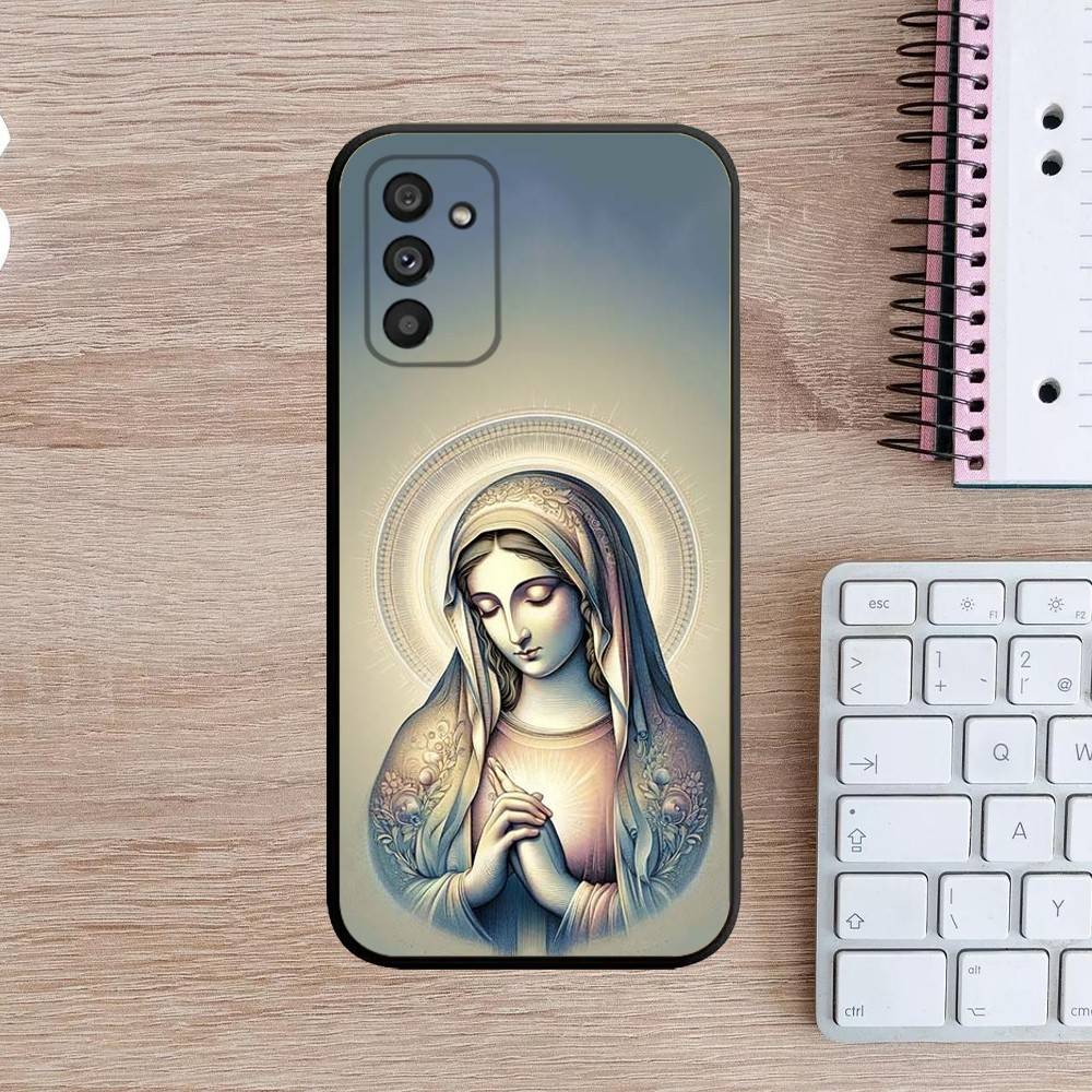Virgin Maria Mary  Phone Case For Samsung Galaxy A13,A21s,A22,A31,A32,A52,A53,A71,A80,A91 Soft Black Cover