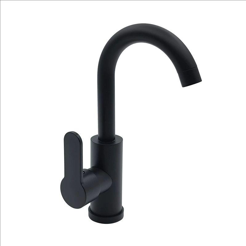 Baterii lavoar baie Negru Baterii chiuvetă Mixer apă caldă rece Robinet universal rotativ 360° montat pe blat Alb