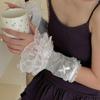 Delicate Rhinestones Embroidered Gloves Soft Nylon Arm Sleeves For Daily Fashion Evening Event