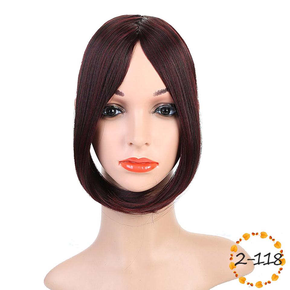 Lang klips foran Hår Bang Side Bangs Forlengelse av håret Ekte naturlig syntetisk smell Hårstykke