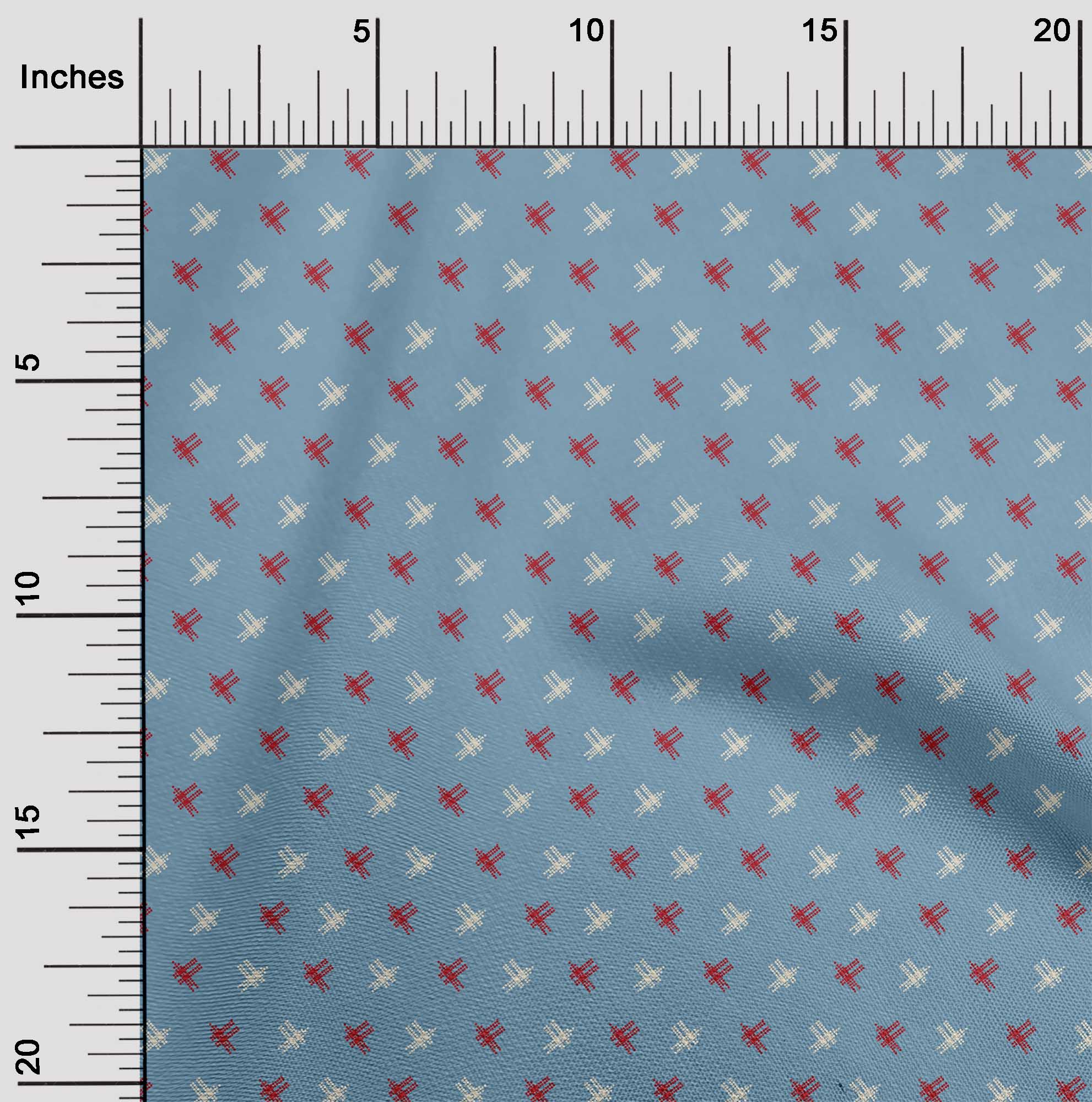 

oneOone Cotton Flex Fabric Hash Sign Kasuri Print Fabric BTY 40 Inch Wide 42 Inch - Viscose Chiffon