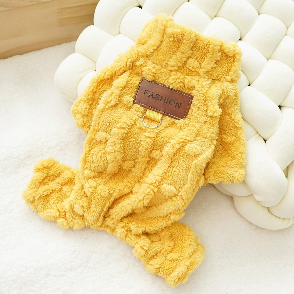 Cute Warm Pet Clothes for Dogs Cats Fleece Jumpsuit Dog Pajamas Autumn Winter Cat Clothing for Small Dog Chihuahua Yorkie Outfit