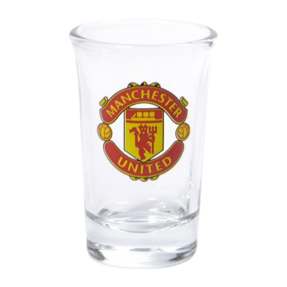 Manchester United FC Wordmark Crest Shot Glass (Pack of 2)