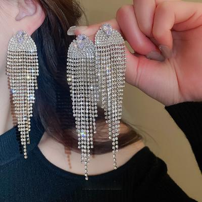 Zirkon Quastenohrringe leichter Luxus Temperament High-End Stecker Ohrringe Nische exquisit Mode vielseitige Ohrringe Frauen