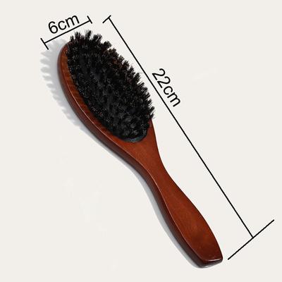 Haarbürste, Holzgriff, Wildschweinborsten, Bartkamm, Styling, Entwirren, Glätten, Wildschweinborsten, Massagekamm