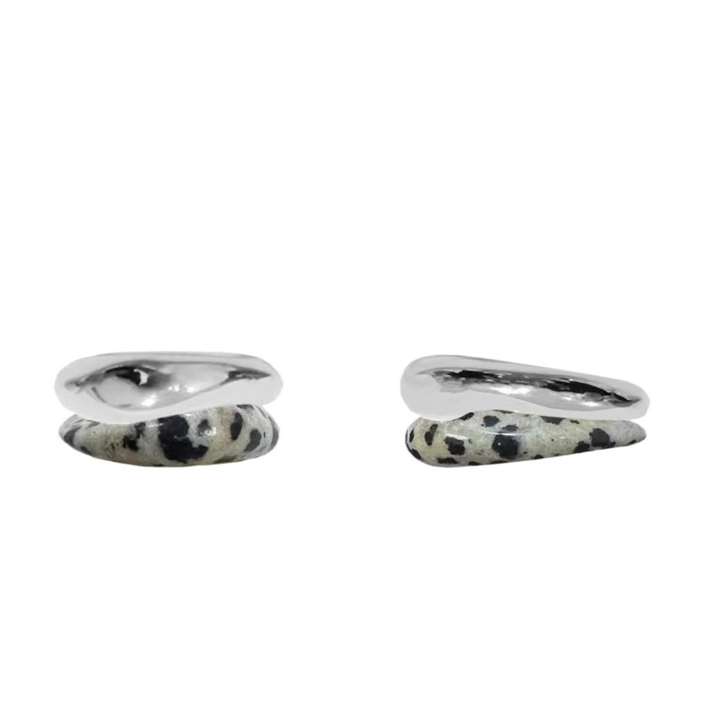 Double-Layer Stacked Ring, Spotty Stone Simple And Fashionable Commuting Versatile Niche Original Design High-End Style