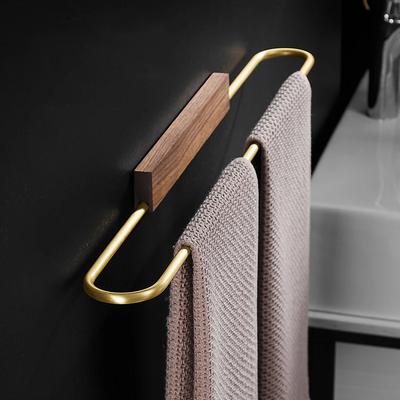 Leichter Luxus 35/55cm Handtuchhalter Badezimmer Handtuchhalter Schwarznuss Kreative Einzelstange Badezimmerregal Badezimmerzubehör