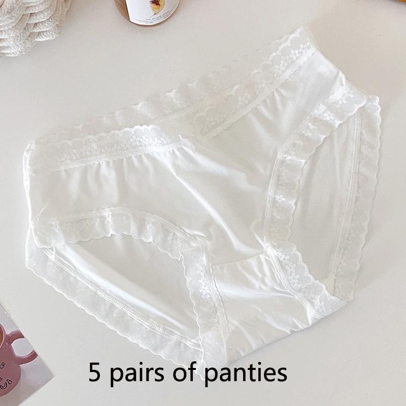 Bare Sense Eis-Seide Damen Slips Dünner Abschnitt Schnelltrocknend Atmungsaktiv Mittelhoch Geschnitten Mädchen Süße Reine Begierde Hautfreundliche Nahtlose Slips Sommer