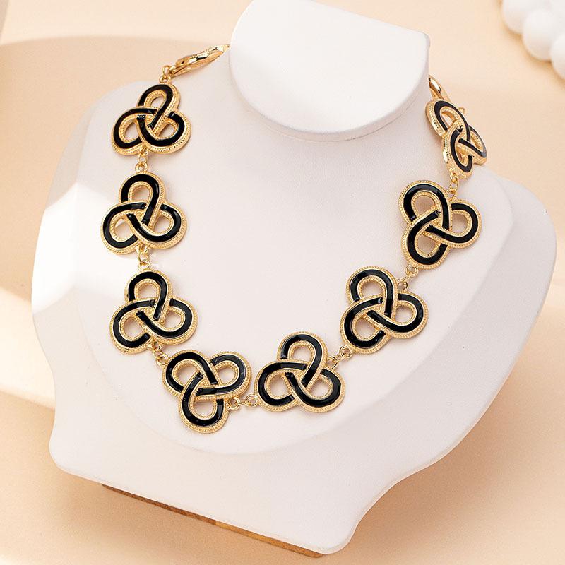 Mode Ohrringe Halskette Ring Armband Set