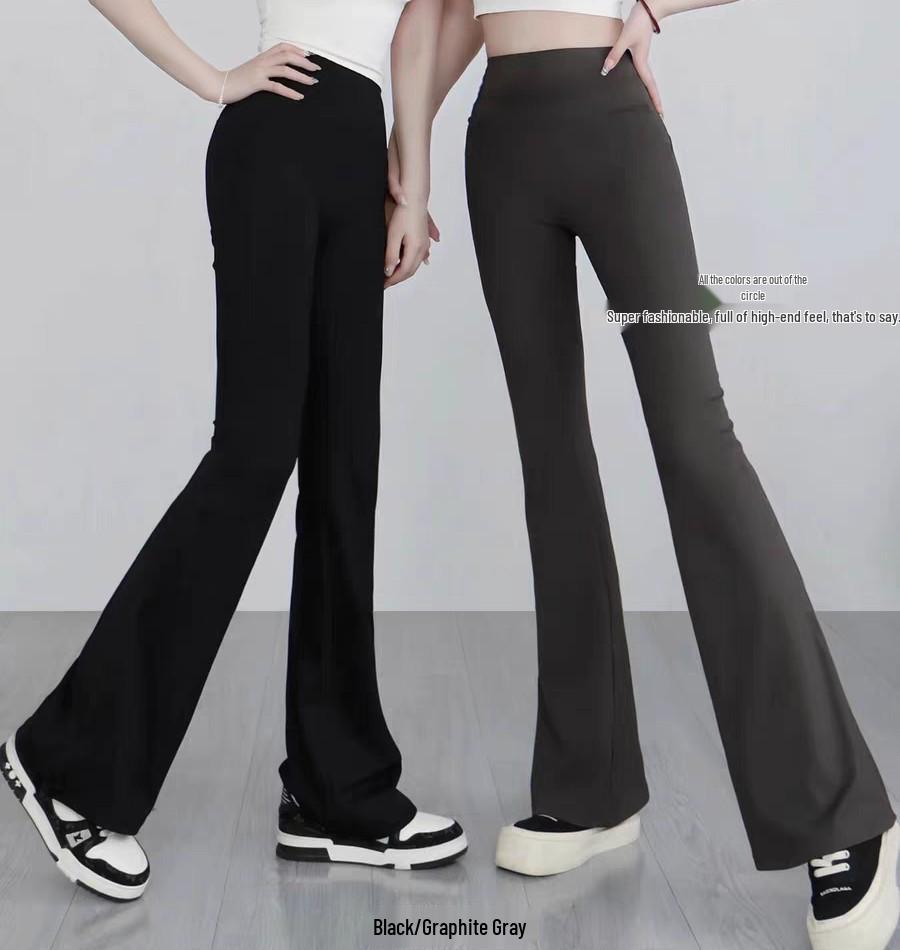 

Брюки для йоги с микро-клешем и высокой талией Lulu - Женская повседневная одежда для контроля живота и подтяжки бедер M (80-105 lbs)