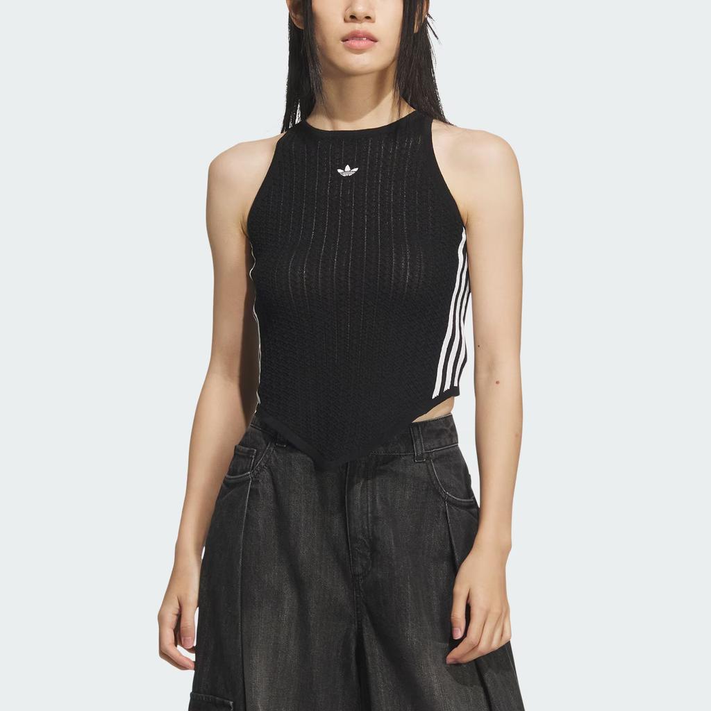 Adidas Oryginalne Nowe Ss25 Logo Roku Chińskiego Pasek Dzianinowa Sportowa Dopasowana Bezrękawnik Damski topy KC5844