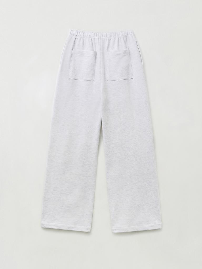 Antome Relaxed Ribbed Sweatpants (Light Melange Gray)