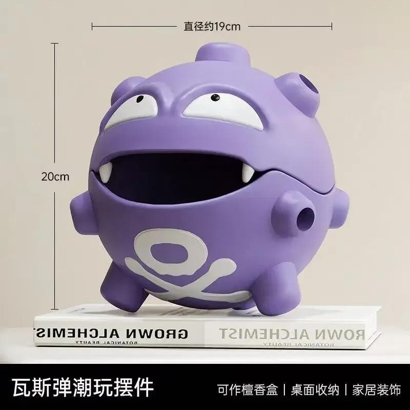 Cartoon Koffing Mosquito Coil Tray Anime Gastly Indoor Incense Holder Cute Bedroom Grimer Figure Desktop Car Decoration Gas Toy
