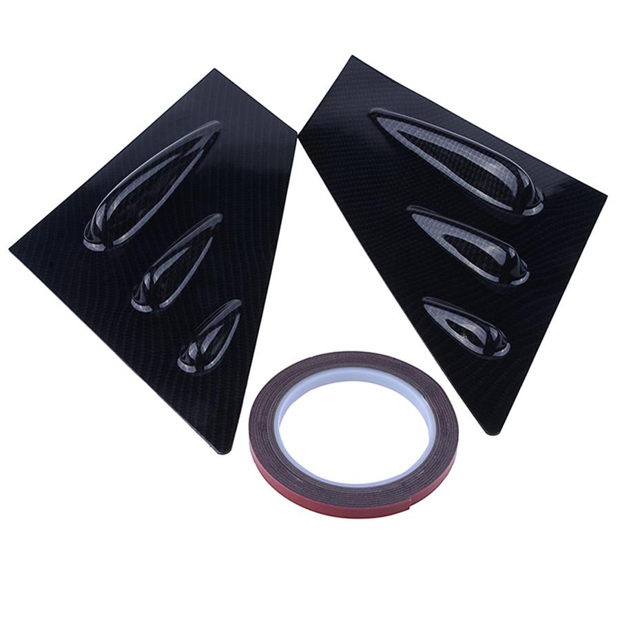 Carbon Fiber Look Window Scoop Louvers Cover Trim For Subaru WRX STi 2015-2020