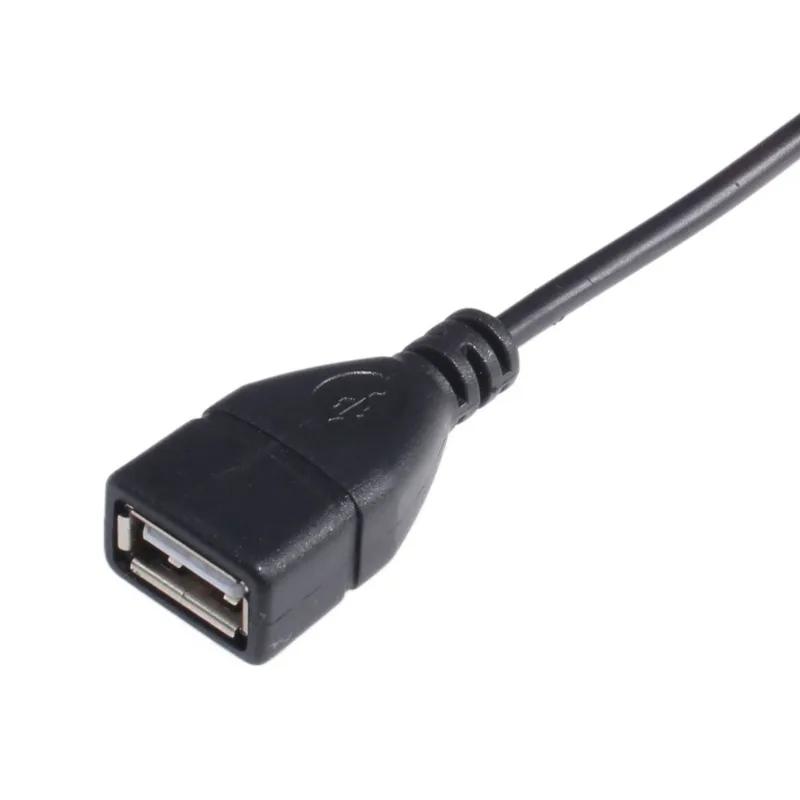 DC Cord 5.5*2.1mm Female To Dual USB Female Extension Cable Power Splitters Supply Adapter Charger Converter