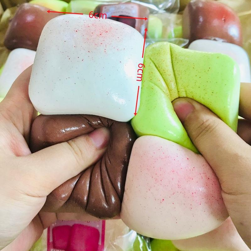 1Pcs Slow Rising Grilled Rice Cake Slow Rebound Squeeze Toys Cheese Cake Bread Squishy Toy Stress Release Hand Relax Toy Gift