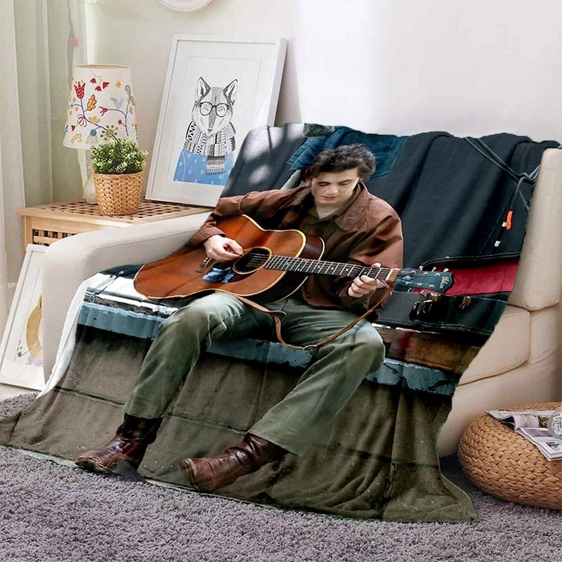 Retro Cool B-Bob Dylan Merchandise Blanket Fleece Home Popular Singer Throw Blanket Cozy Ultra-Soft for Couch Quilt
