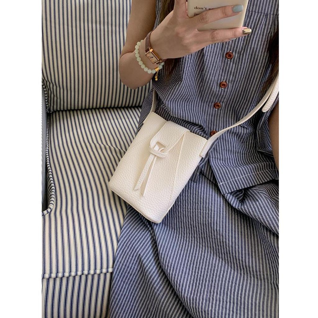 Women's Portable Pu Mini Phone Bag Solid Leather Flap Casual Crossbody Bags Female Versatile Shopping Messenger Shoulder Pack