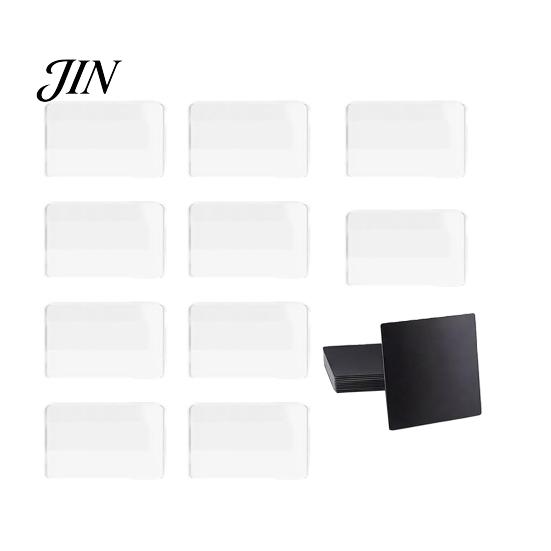 Magnetic Fridge Decor 10 Sets DIY Acrylic Magnet Kit, Square Refrigerator Durable Magnets Crafts, Clear Picture Photo Holder for Home Office