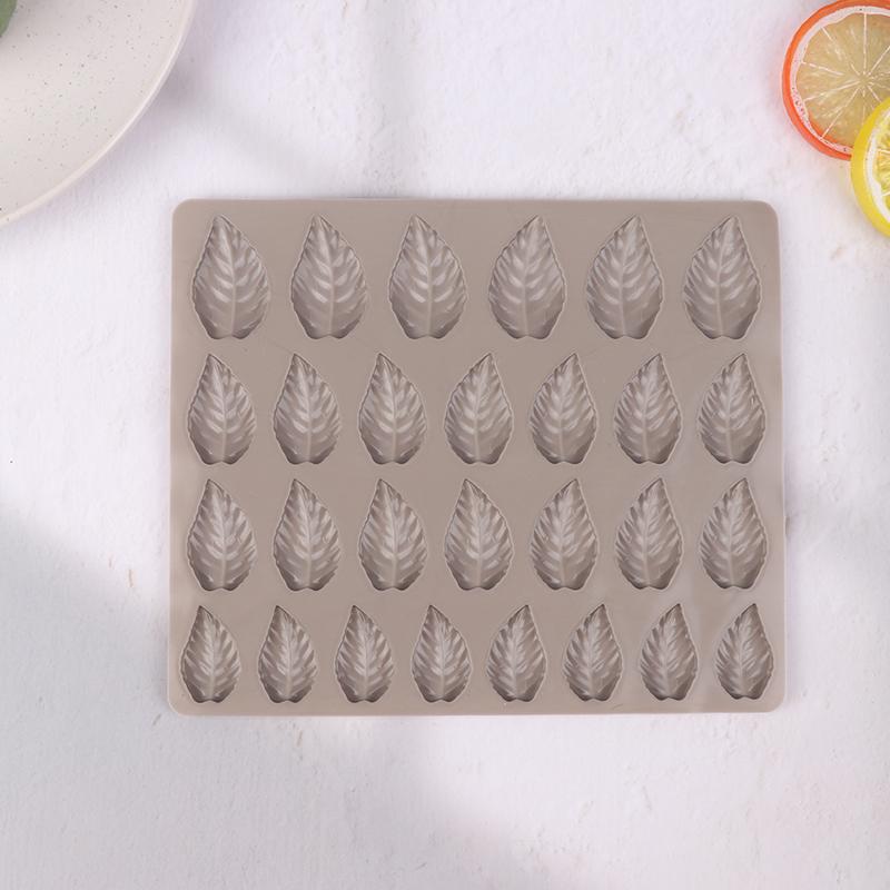 

1 шт. 28-гнездная мини-форма в форме листа из силикона для украшения торта своими руками, форма для жевательных конфет, силиконовые инструменты для выпечки шоколада серый