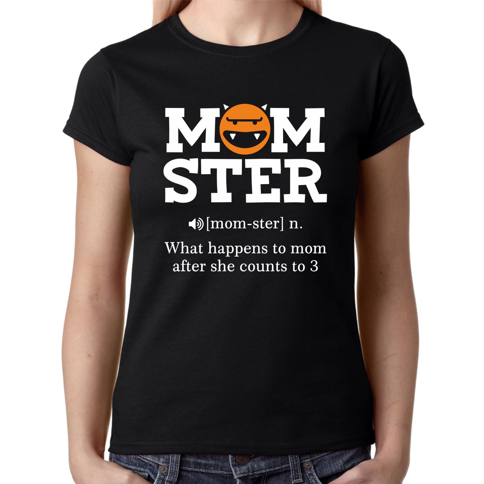 Monster Mom Mother Mama Halloween Birthday Gift Fun Women s T-Shirt Mens Womens Tees Top S