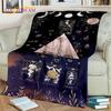 Gothic Ouija Tarot Čarodějnictví Horor Lebka Deka, Flanelová deka pro Halloween Ložnice Pohovka Pohovka Piknik Turistický obal Dárek