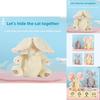 Plush Elephant Toy With Eye Covering For Kids Interactive Sleep Aid And Comfort