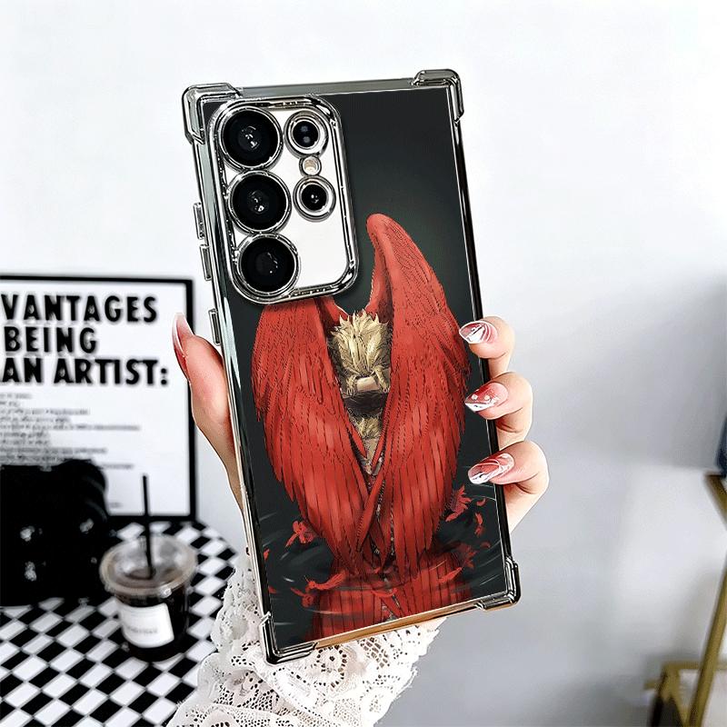 MHA My Hero Hawks Soft Phone Case For Samsung Galaxy S26 Ultra S25 Edge S24 FE S23 Plus S22 S21 + S20 Plating Anti-Fall Fundas