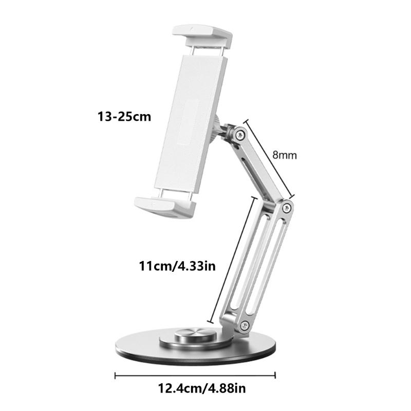 Adjustable Tablet Stand with 360 Degree Rotatable Base Foldable Tablet Holder for Mobile Phone Desk Ergonomic Notebook