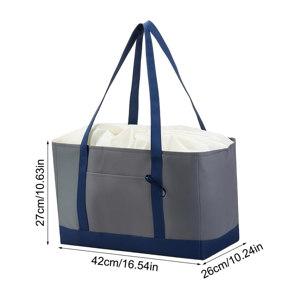 Grocery Shopping Bags Insulated Waterproof Reinforced Handles Reusable Heavy Duty Grocery Bags For Home Apartment Outdoor серый