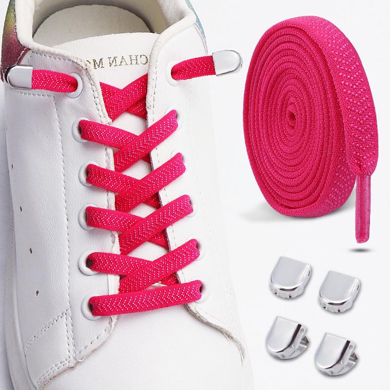 1 Pair/2 Pair No Tie Elastic Shoelaces Sneakers Laces for Kids Adults Rubber Bands Shoe LacesTieless Shoelaces for Sneakers