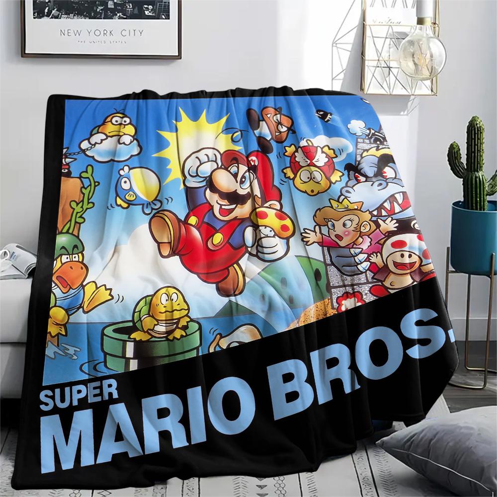 

Mario Starry Explorer Theme pattern Flannel Blanket, High quality Comfortable for All Seasons, Home Decor, Warmth and Comfort, Perfect for Gifts. 80cm x 120cm