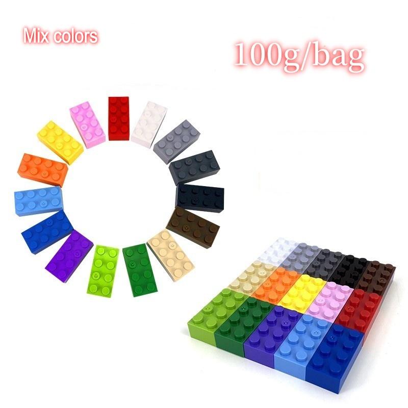 

Насыпные строительные блоки Кирпичики 100 г Около 42-44 шт. 4*2 точки Большой кирпичик 17 цветов Мелкие детали Универсальные детские игрушки Сделай сам Новая креативность