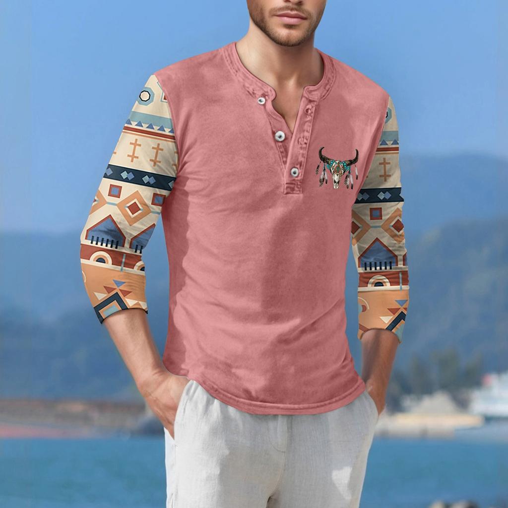 Herre T-skjorte Street Casual Mote Kortarmet Topp