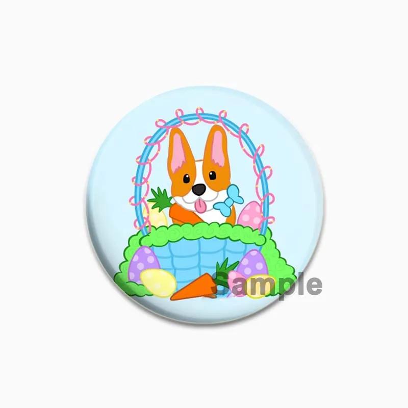 32/44/58mm Funny Cartoon Round Tinplate Pin Brooches Clothes Bag Decor Snap-in Badge Fashion Jewelry Gift
