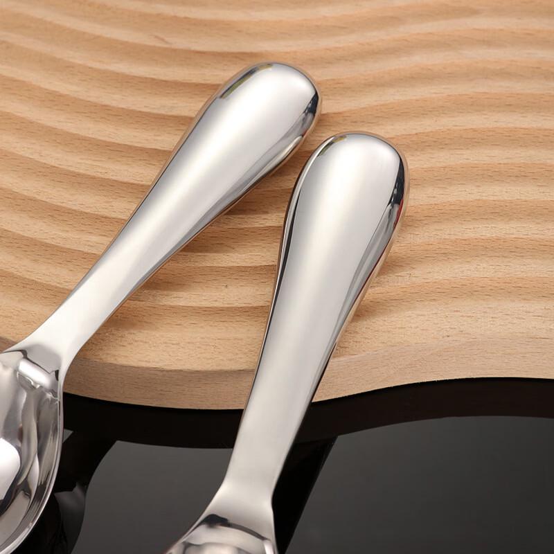 European Style 304 Stainless Steel Thickened Ice Cream Spoons (2-pack)